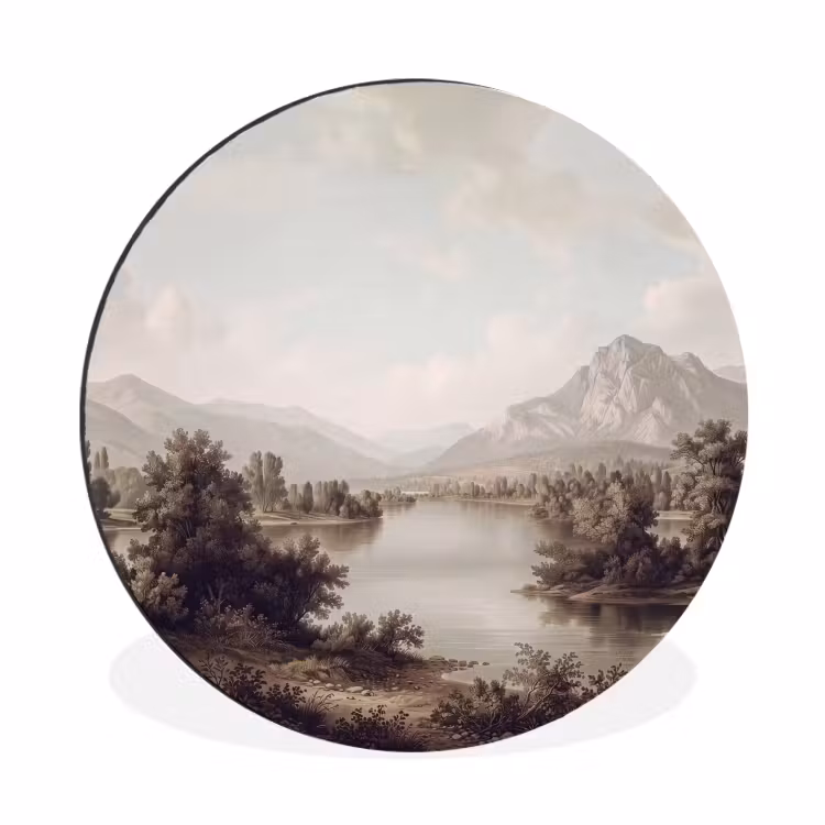 Wandcirkel - Aluminium - Klassiek - Landschap - Sereen — 1