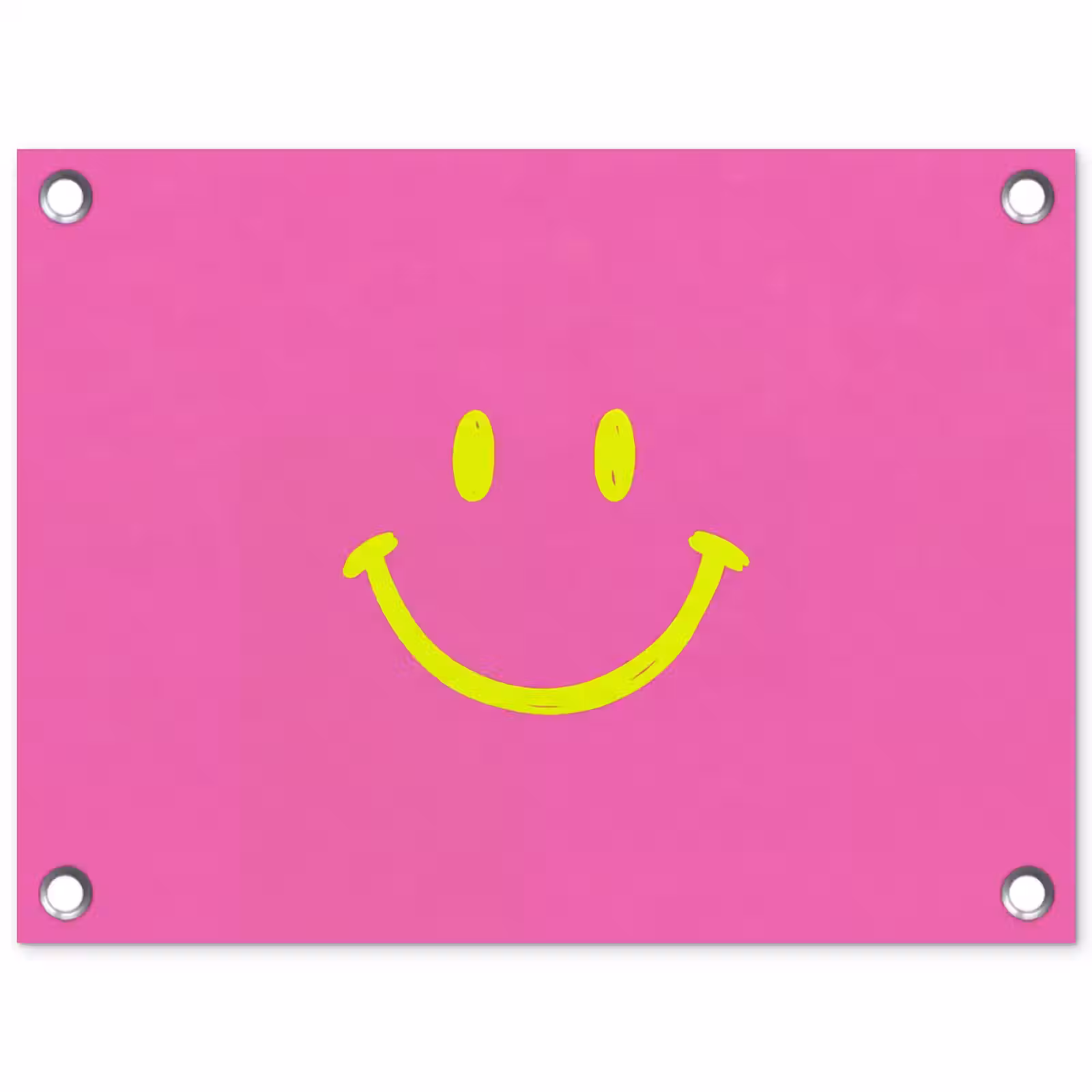 Tuinposter - Smiley - Vrolijk - Roze — 1