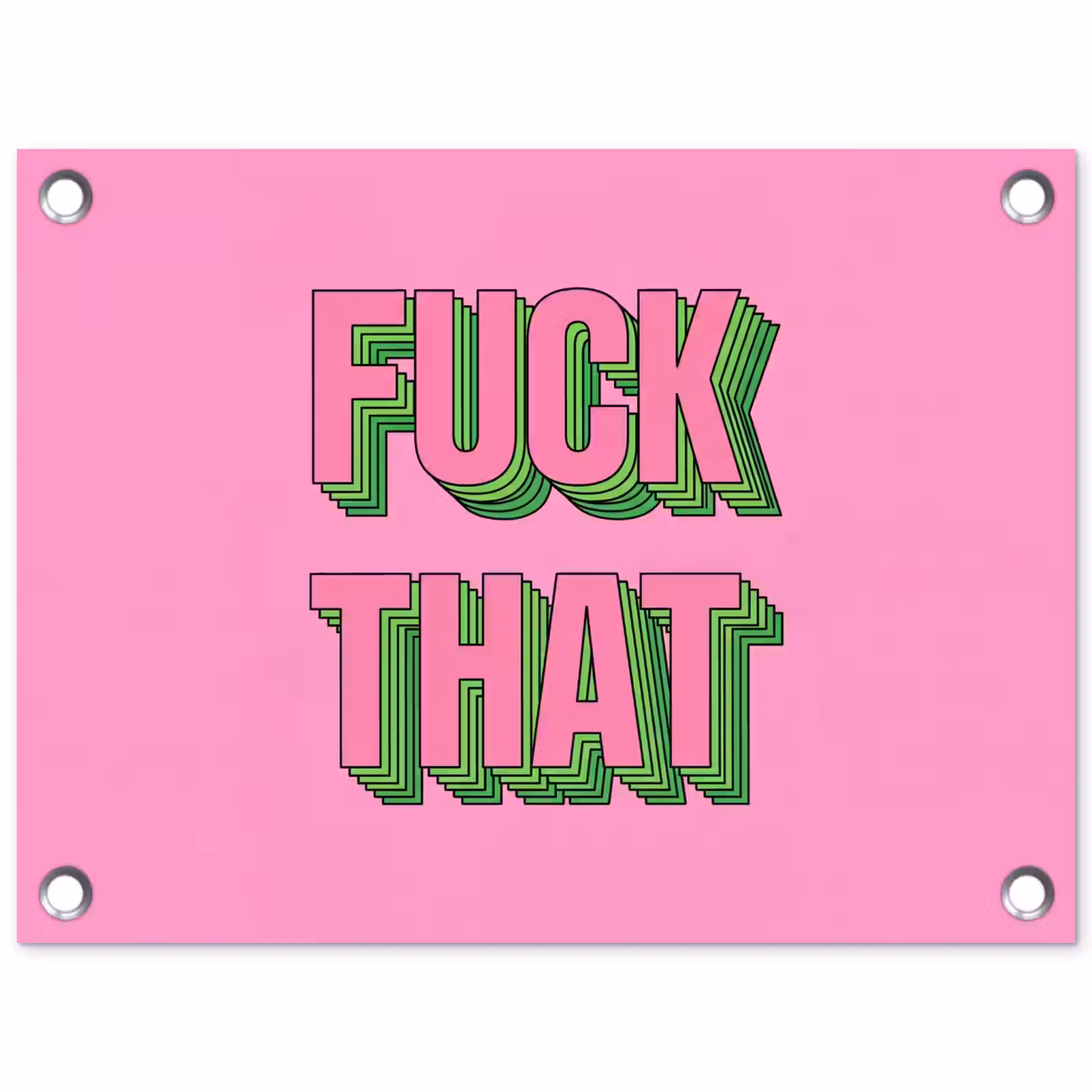 Tuinposter - Tekst - Bold - Roze — 1