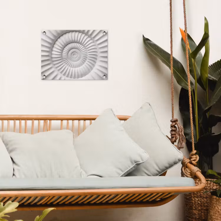 Tuinposter - Schelp - Spiraal - Wit — 5