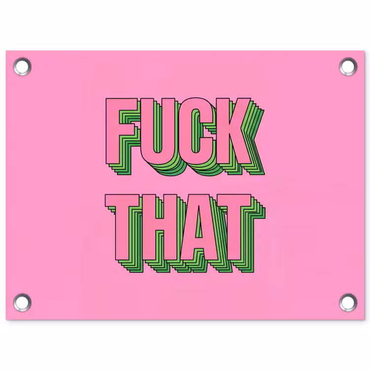 Tuinposter - Tekst - Bold - Roze — 1