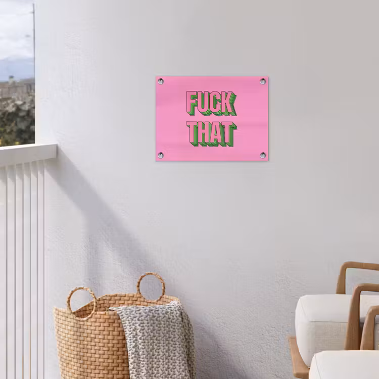 Tuinposter - Tekst - Bold - Roze — 3