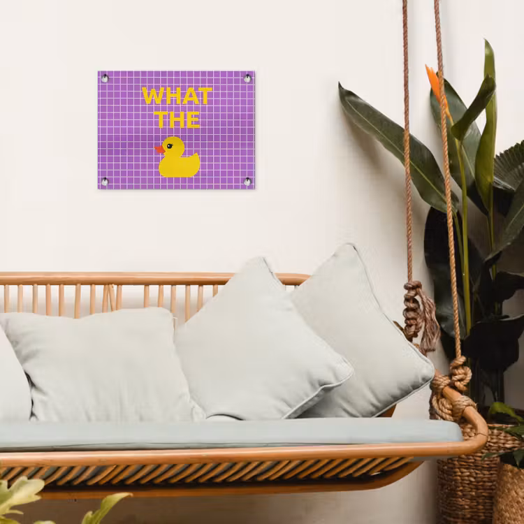 Tuinposter - Tekst - Eend - Paars — 5