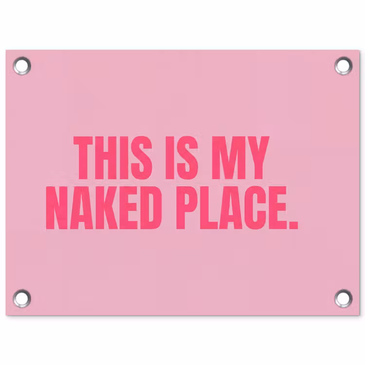 Tuinposter - Tekst - Modern - Roze — 1