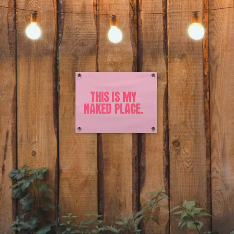 Tuinposter - Tekst - Modern - Roze — 2