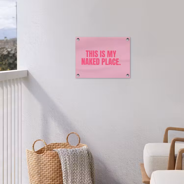 Tuinposter - Tekst - Modern - Roze — 3