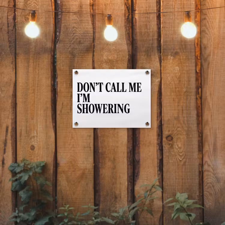 Tuinposter - Tekst - Modern - Zwart - Wit — 2