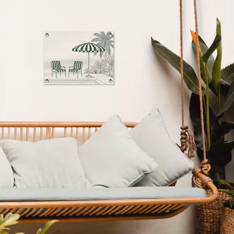 Tuinposter - Terras - Illustratie - Groen — 5