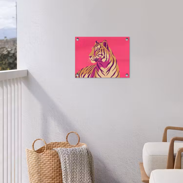 Tuinposter - Tijger - Modern - Neon — 3