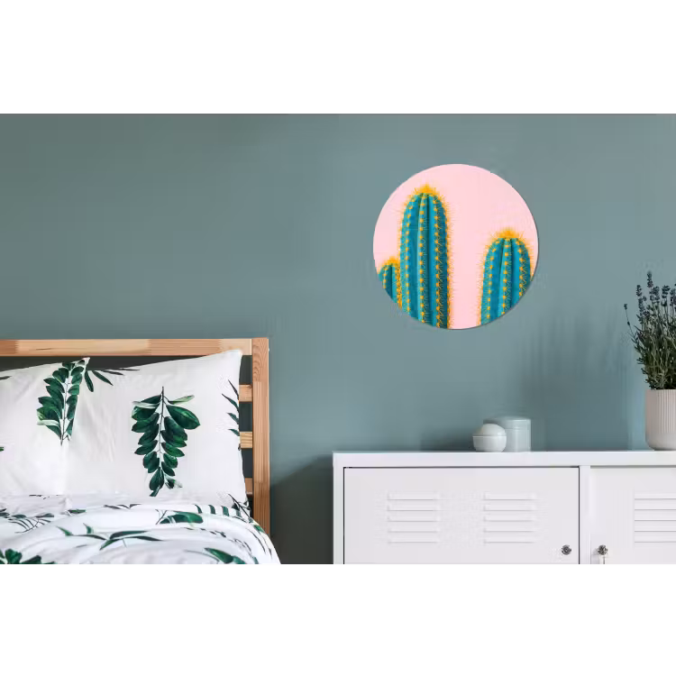 Wandcirkel - Aluminium - Cactussen - Modern - Pastel — 4