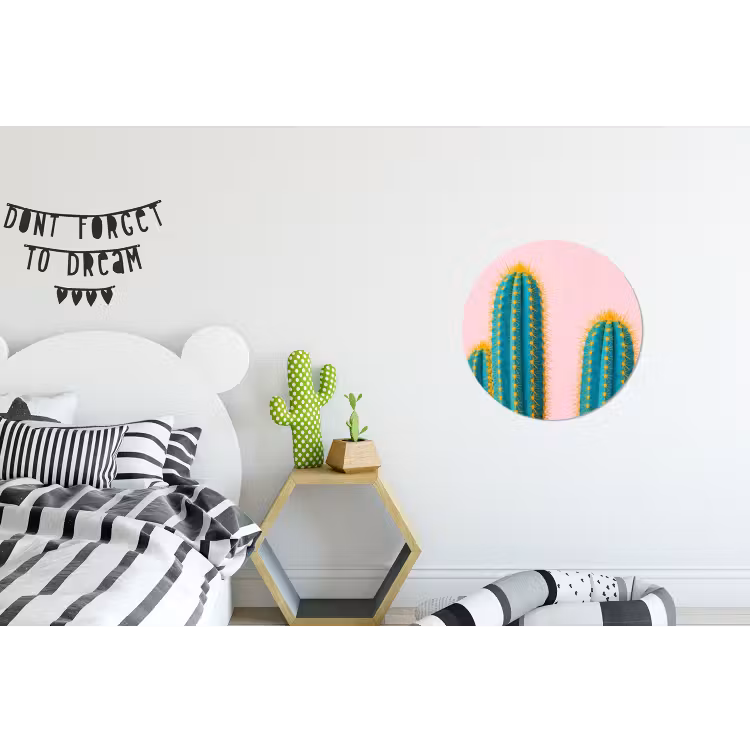 Wandcirkel - Aluminium - Cactussen - Modern - Pastel — 5