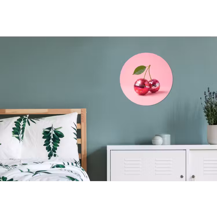 Wandcirkel - Aluminium - Disco - Kersen - Roze — 4
