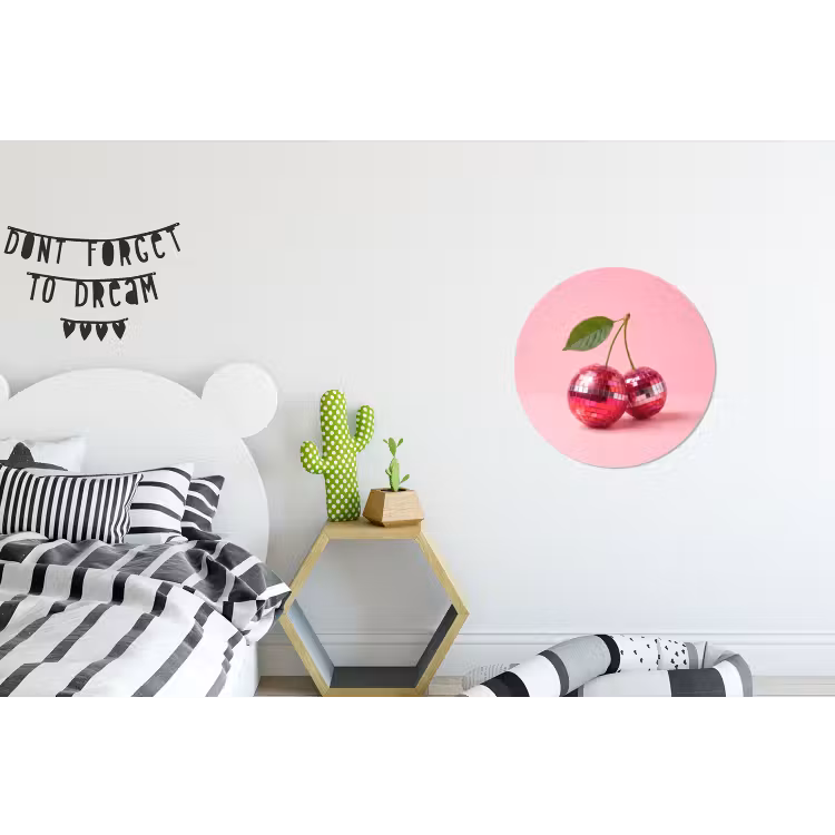 Wandcirkel - Aluminium - Disco - Kersen - Roze — 5
