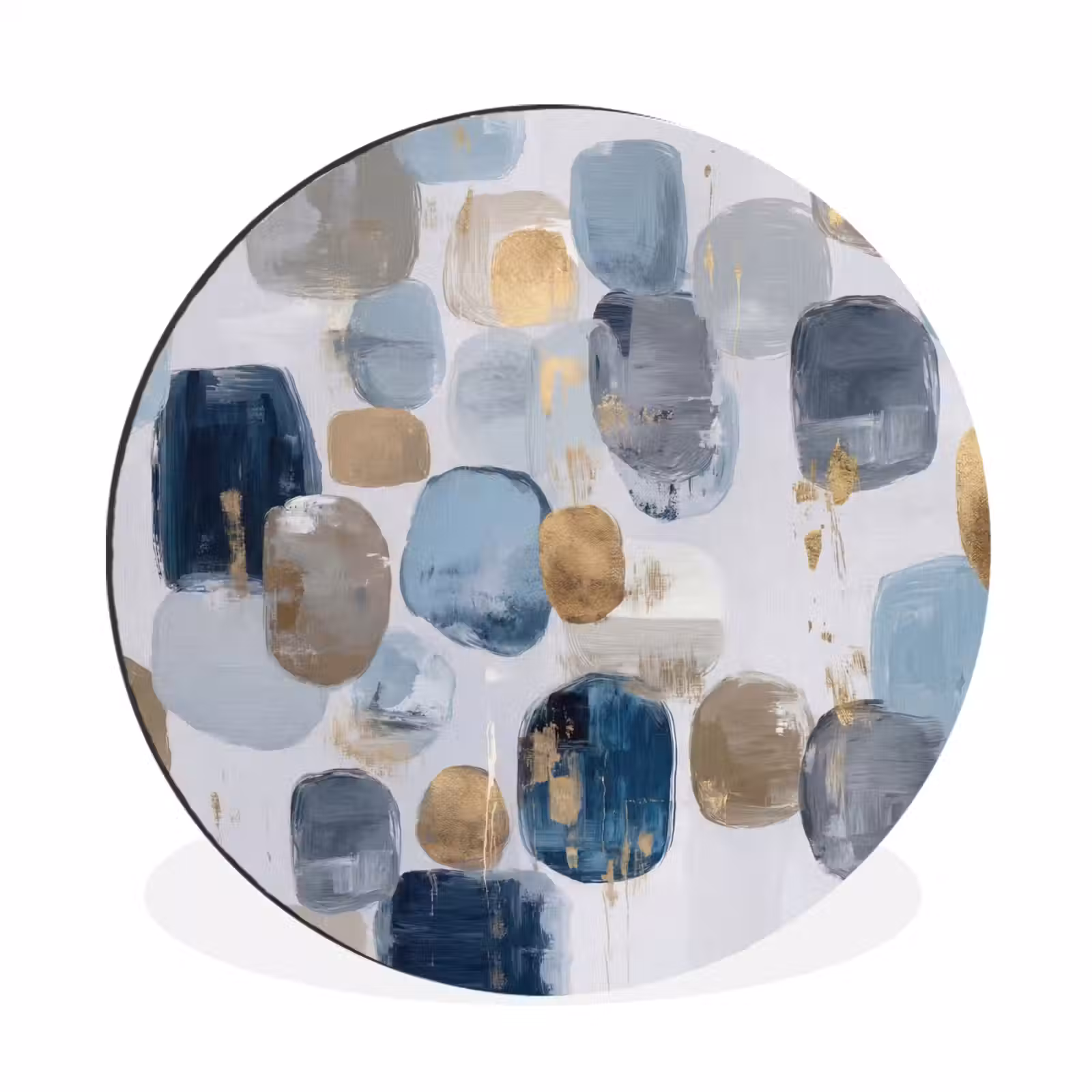 Wandcirkel - Aluminium - Abstract - Goud - Vormen — 1