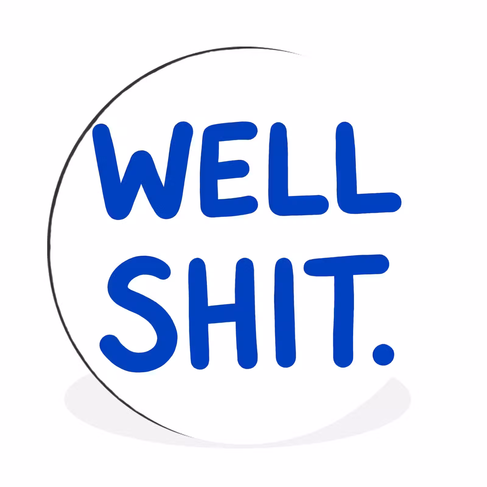 Wandcirkel - Aluminium - Blauw - Quote - Wit — 1