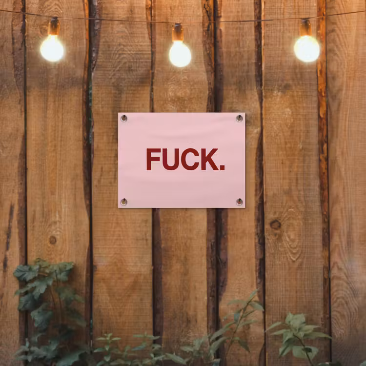 Tuinposter - Statement - Krachtig - Roze — 2