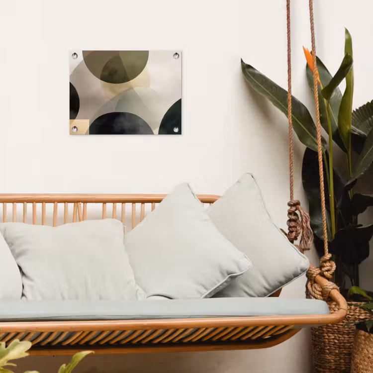 Tuinposter - Vlakken - Abstract - Beige - Cirkels — 5