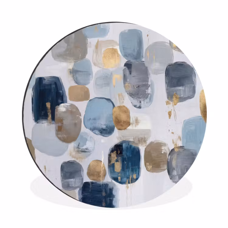 Wandcirkel - Aluminium - Abstract - Goud - Vormen — 1