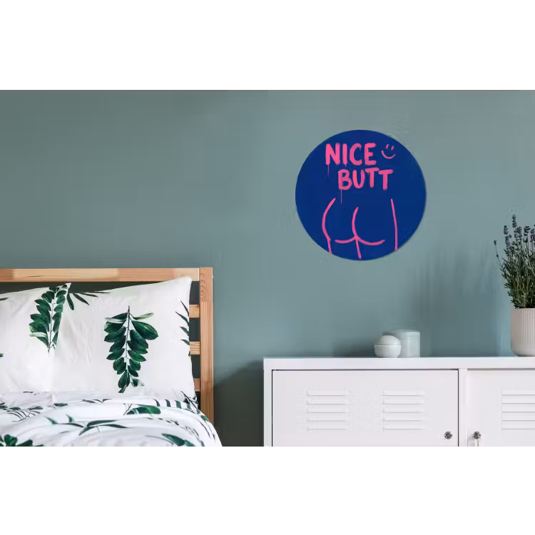 Wandcirkel - Aluminium - Brutaal - Grappig - Blauw — 4