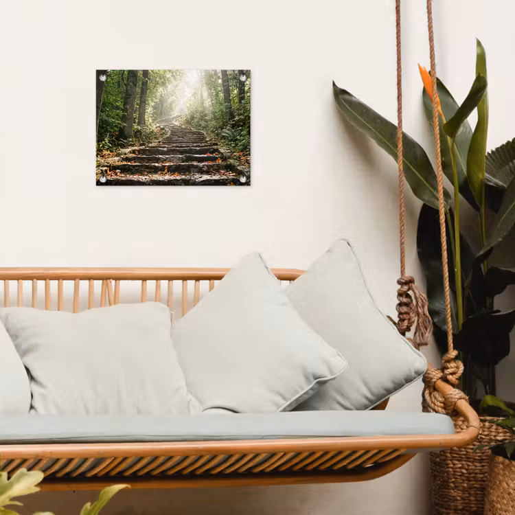 Tuinposter - Stenen - Trap - Bos - Natuur — 5