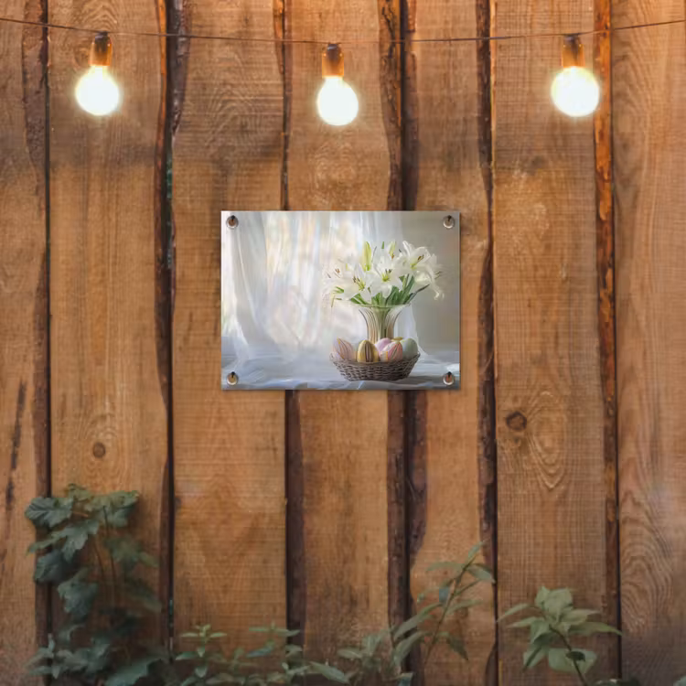 Tuinposter - Vaas - Eieren - Bloemen — 2