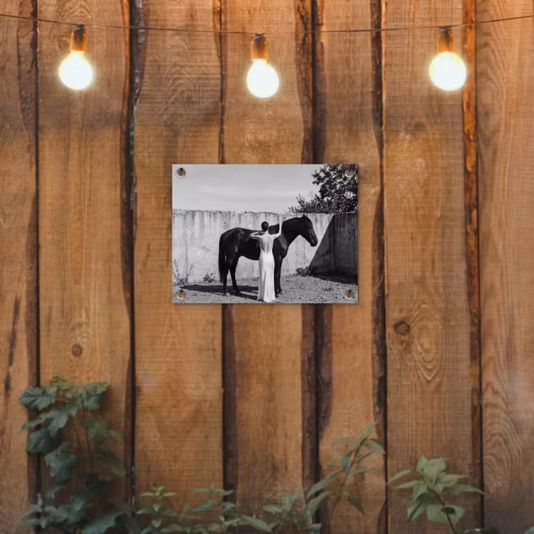 Tuinposter - Vrouw - Paard - Artistiek — 2