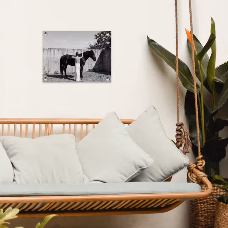 Tuinposter - Vrouw - Paard - Artistiek — 5