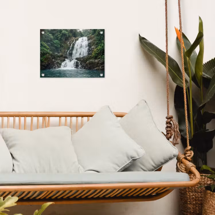 Tuinposter - Waterfall - Forest - Nature - Greenkhgyguyg — 5