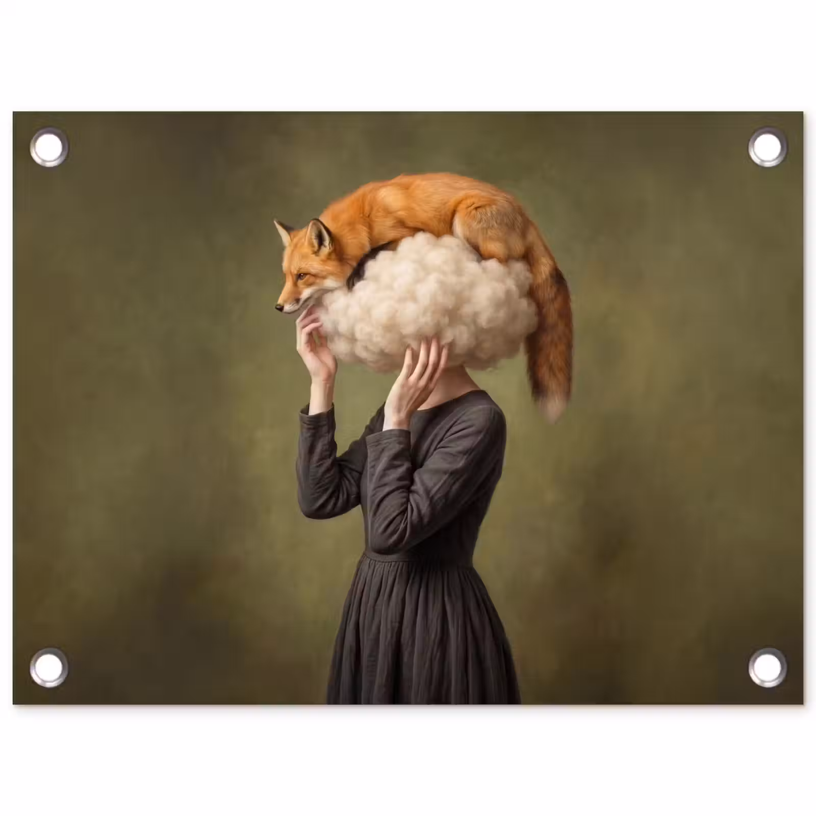 Tuinposter - Vos - Surrealistisch - Groen — 1