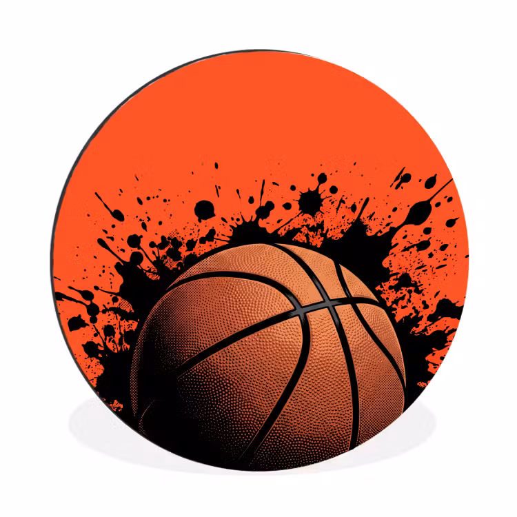 Wandcirkel - Aluminium - Basketbal - Verf - Sport - Oranje — 1