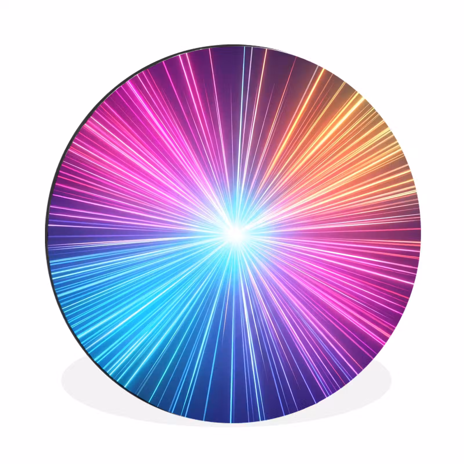 Wandcirkel - Aluminium - Abstract - Light - Burst - Modern - Colorful — 1