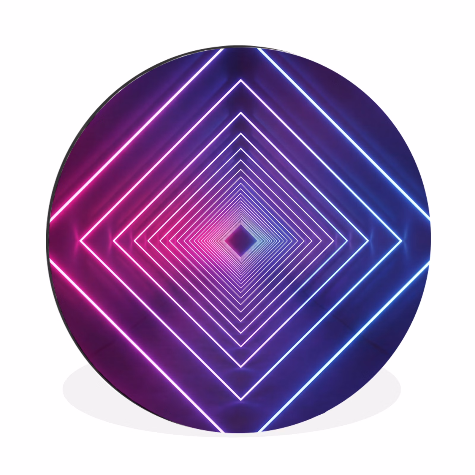 Wandcirkel - Aluminium - Driedimensionaal - Tunnel - Ruimte — 1