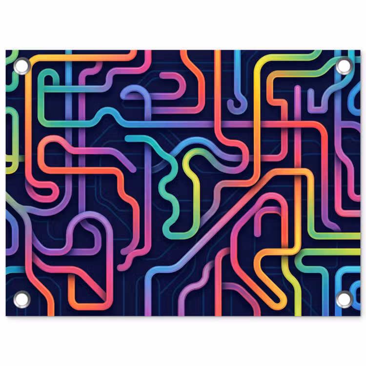 Tuinposter - Retro - Abstract - Neon — 1