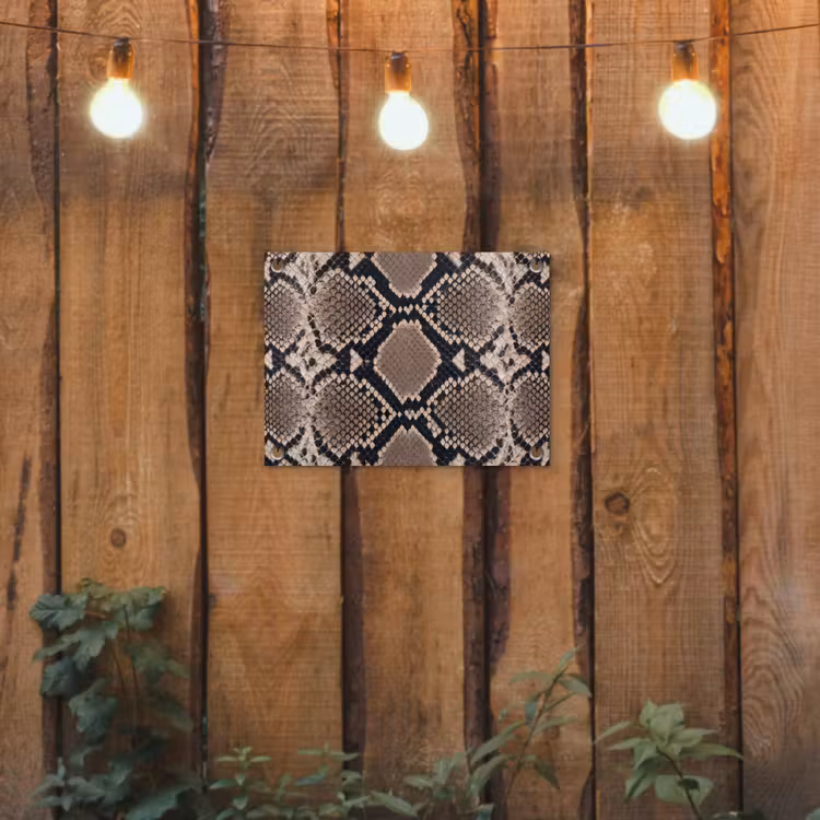 Tuinposter - Slangenprint - Python - Bruin — 2