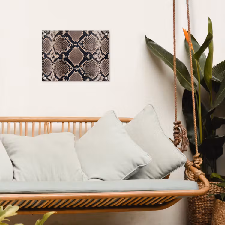 Tuinposter - Slangenprint - Python - Bruin — 5
