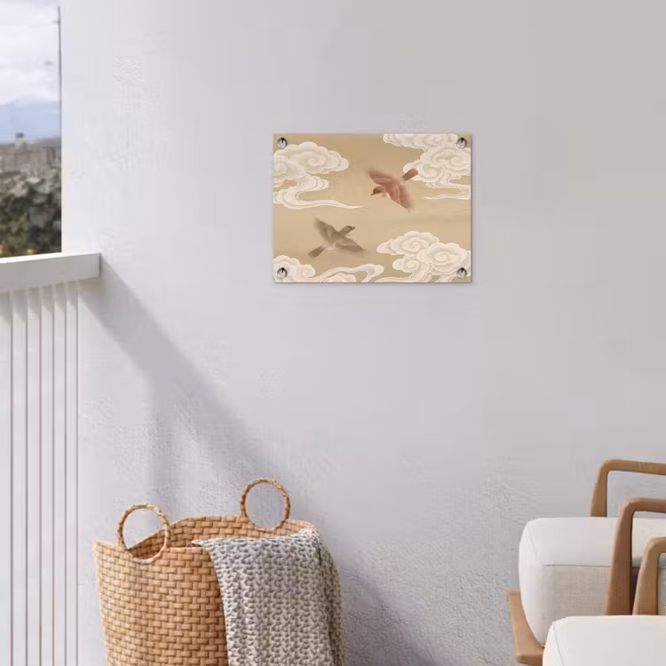 Tuinposter - Vogels - Vliegen - Beige — 3
