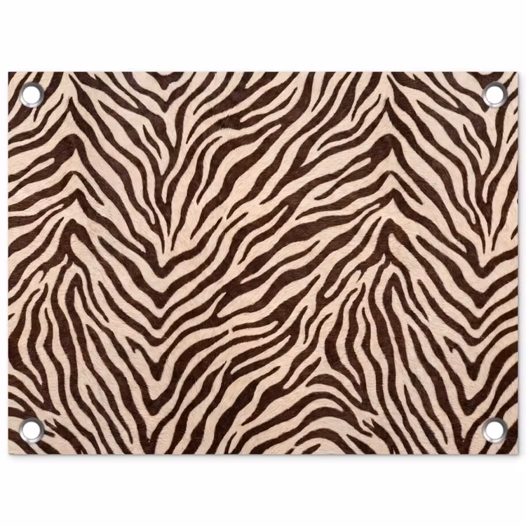 Tuinposter - Zebra - Strepen - Bruin — 1