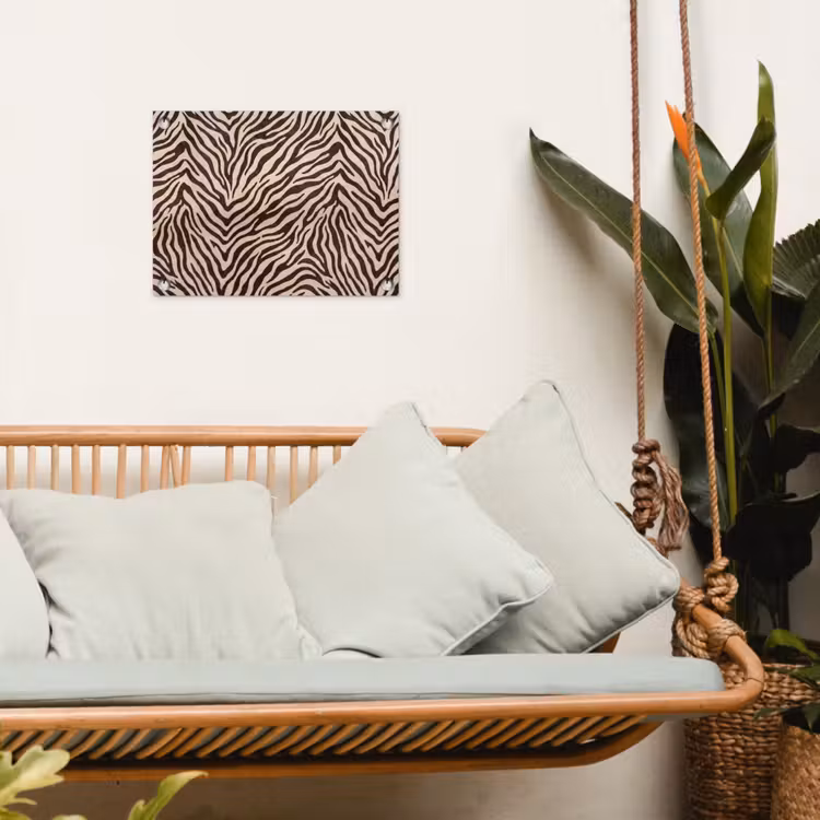 Tuinposter - Zebra - Strepen - Bruin — 5