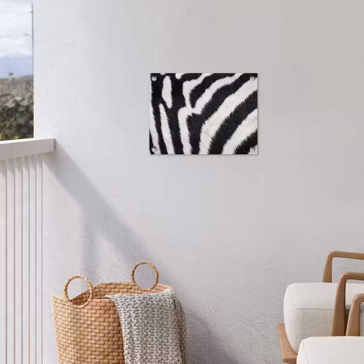 Tuinposter - Zebra - Vacht - Klassiek - Zwart - Wit — 3