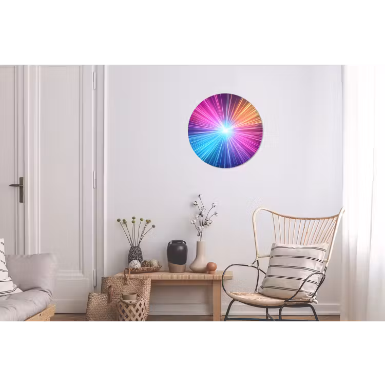 Wandcirkel - Aluminium - Abstract - Light - Burst - Modern - Colorful — 2