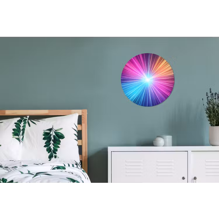 Wandcirkel - Aluminium - Abstract - Light - Burst - Modern - Colorful — 4