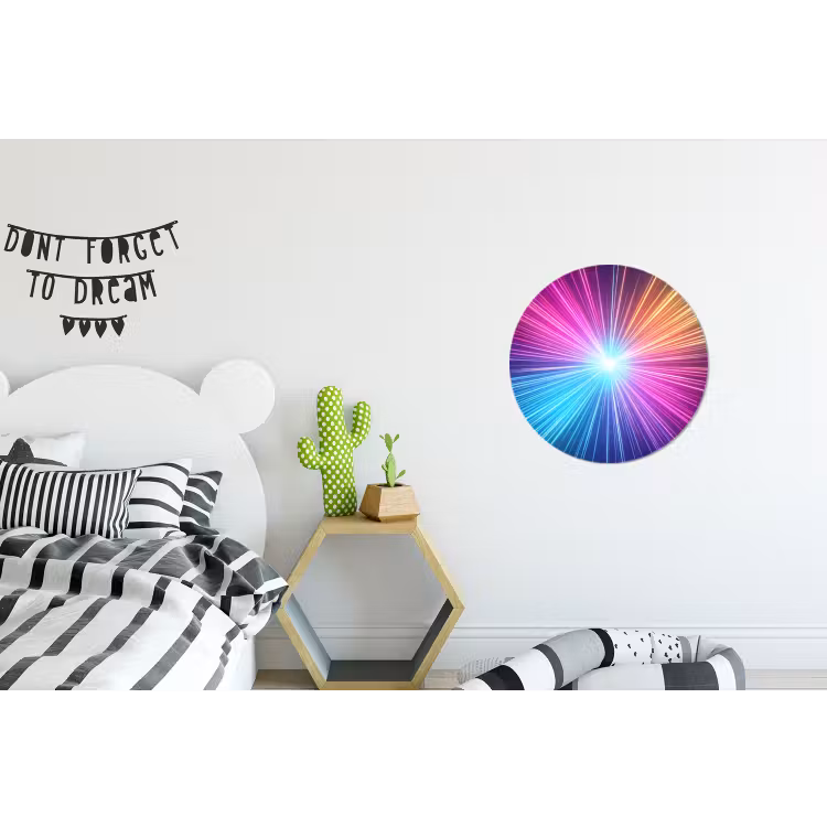 Wandcirkel - Aluminium - Abstract - Light - Burst - Modern - Colorful — 5