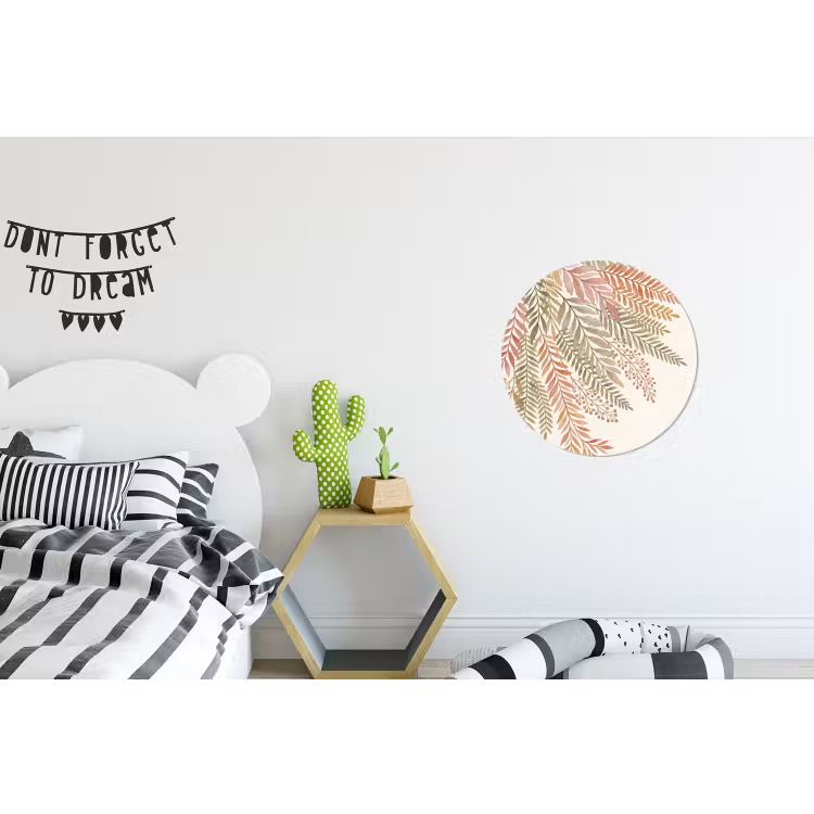 Wandcirkel - Aluminium - Botanisch - Aquarel - Kleurrijk — 5