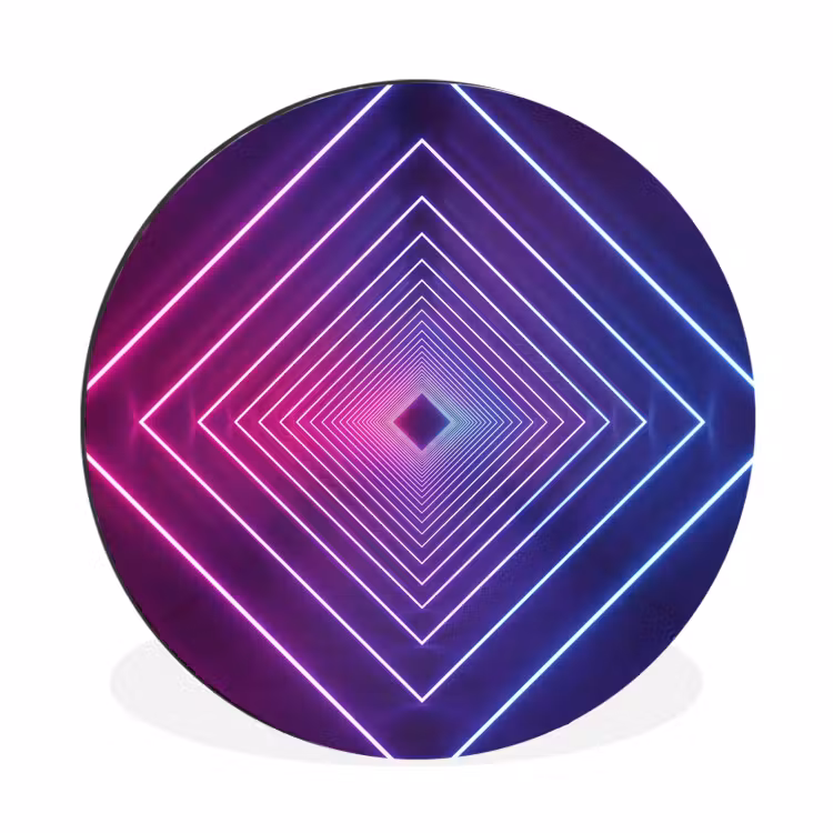 Wandcirkel - Aluminium - Driedimensionaal - Tunnel - Ruimte — 1