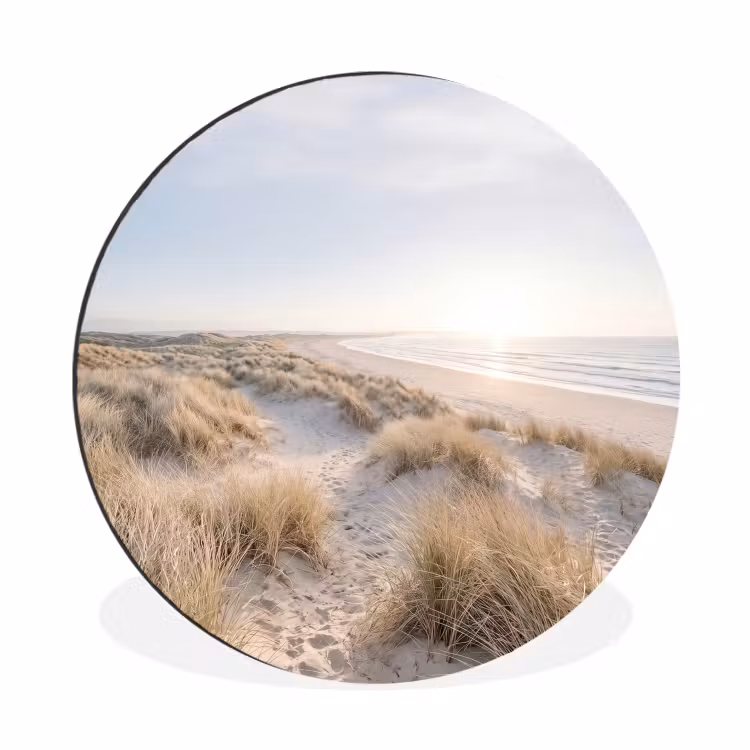 Wandcirkel - Aluminium - Duinen - Strand - Beige — 1