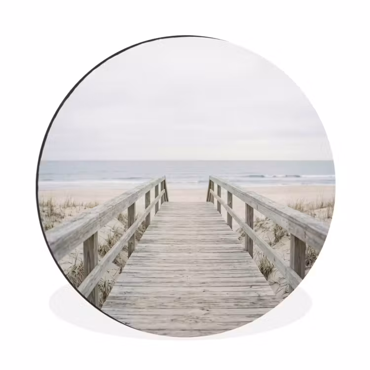 Wandcirkel - Aluminium - Duinen - Vlonder - Oceaan — 1