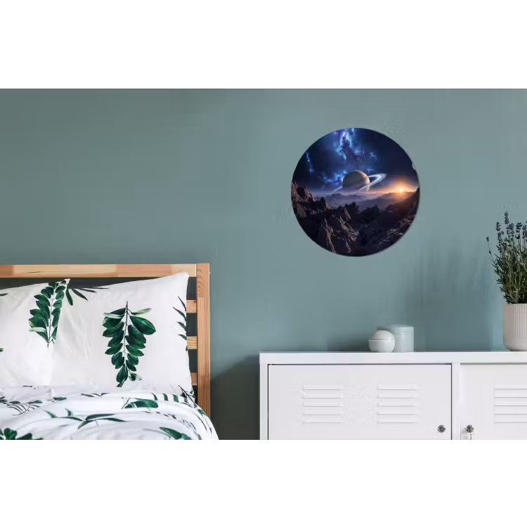 Wandcirkel - Aluminium - Fantasy - Kosmos - Landschap — 4