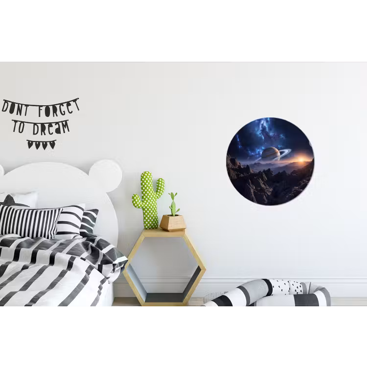 Wandcirkel - Aluminium - Fantasy - Kosmos - Landschap — 5