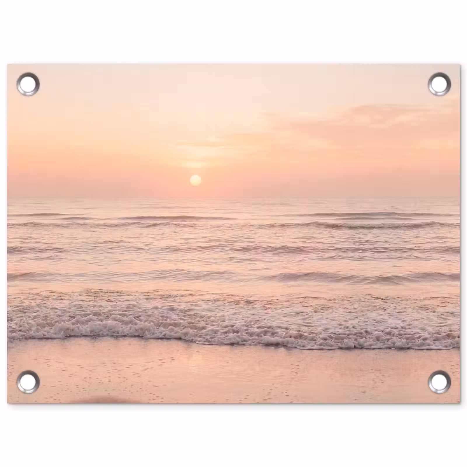 Tuinposter - Zon - Strand - Roze — 1