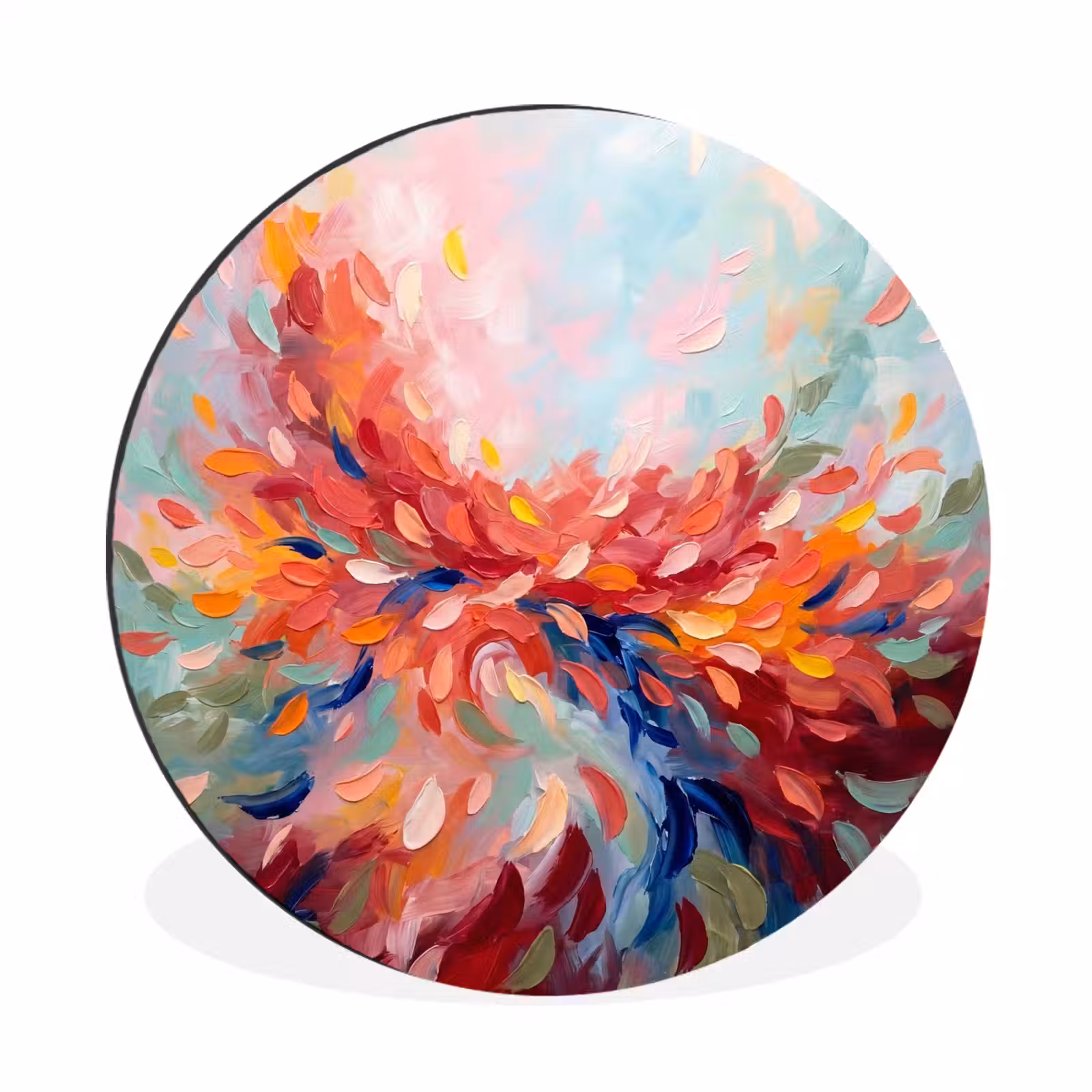 Wandcirkel - Aluminium - Bloemen - Abstract - Kunst - Modern — 1
